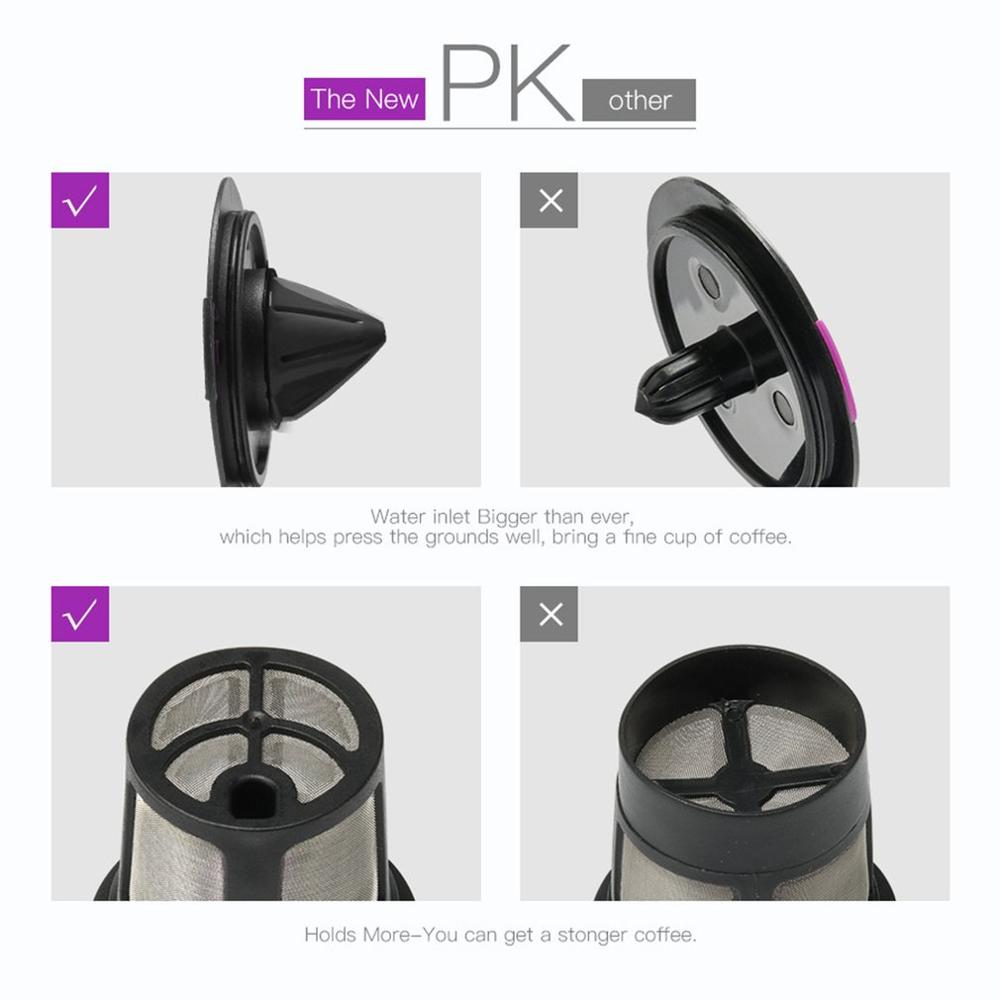 3 stk genopfyldelig kaffefilter mesh kapsler k kop kurve genanvendelig drypper til keurig 2.0 tilbehør til kaffemaskine