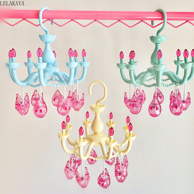 1pcs Plastic Drying Rack Japan Style Cute Chandelier Hanger Magic Multi-function Home Storage Racks For Clothes Socks Underwear
