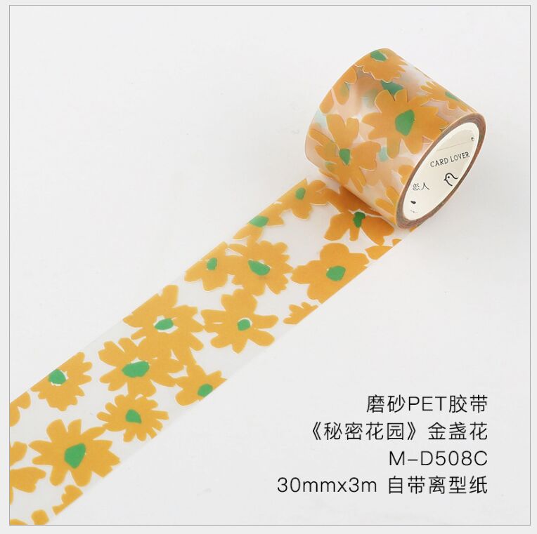 30mm jardin Secret fleur branche marguerite Iris tulipe animal washi ruban bricolage planificateur journal scrapbooking ruban de masquage: Marigold tape
