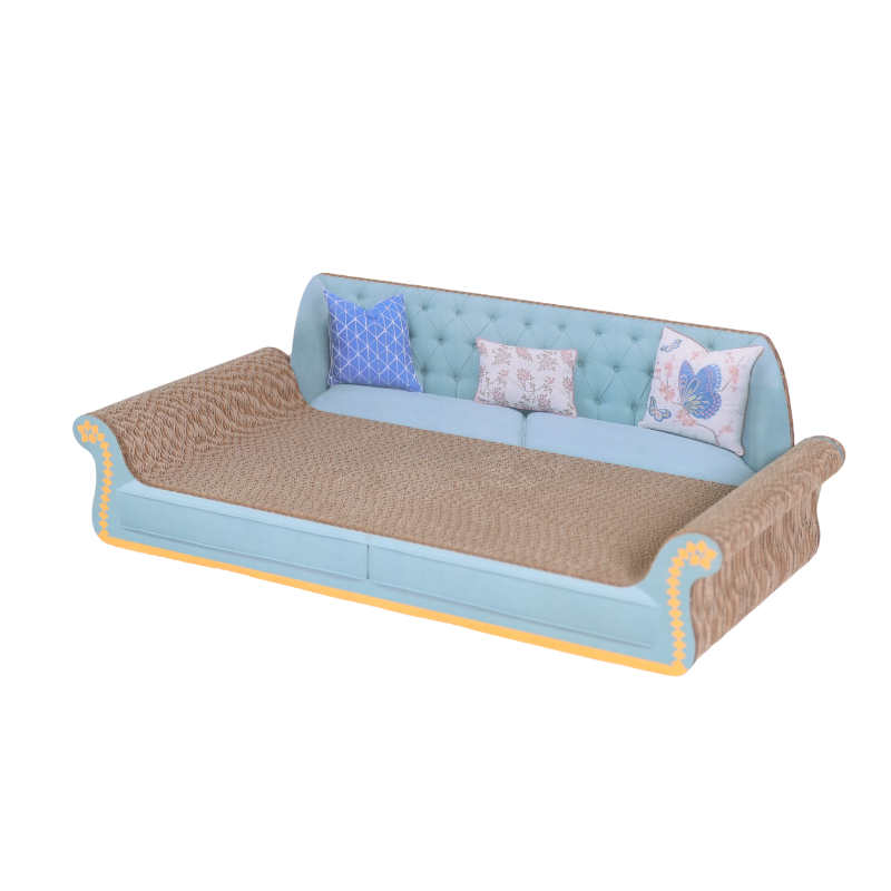 Bankvormig kattenkrabplankbed - 20 inch duurzaam golfkartonnen kat, modern stijlvol kattenbed, bescherm meubilair: Default Title
