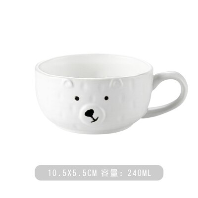 Ceramic Cartoon Plate Tableware Set Cute Girl Heart Bear Plate Home Personality Breakfast Japanese Dinnerware Set: 1 cup