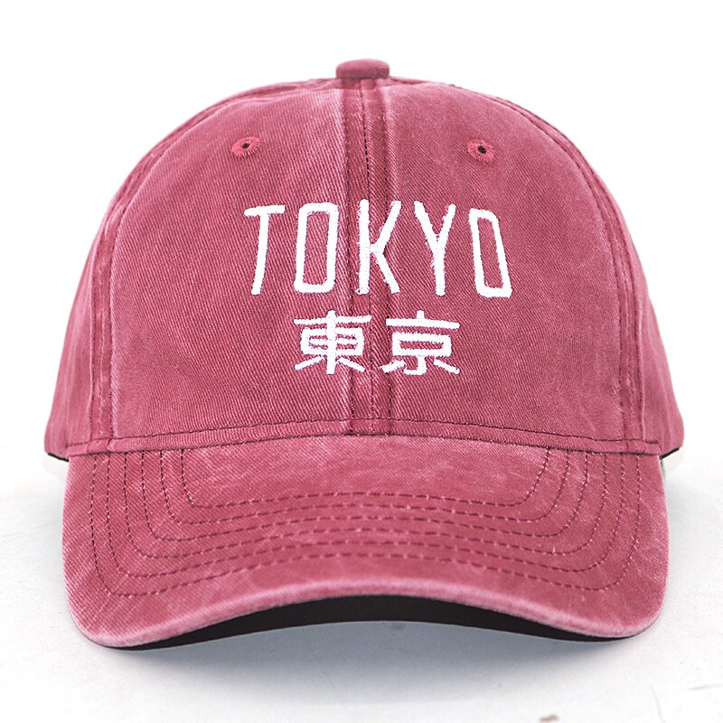 Japanse Stijl Dad Hoed 100% Katoen Gewassen Borduurwerk Tokyo Mode Baseball Cap Mannen Vrouwen Sport Snapback Hoeden