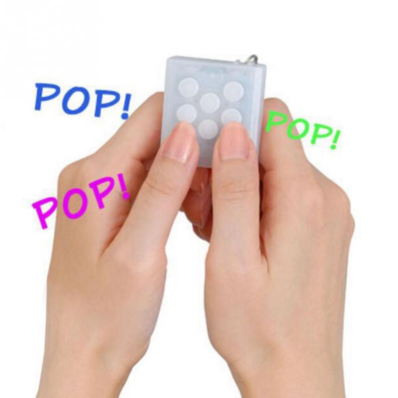 Anti Stress Speelgoed Elektronische Bubble Wrap Sleutelhanger Pop Oneindige Sleutelhanger Stress Cube