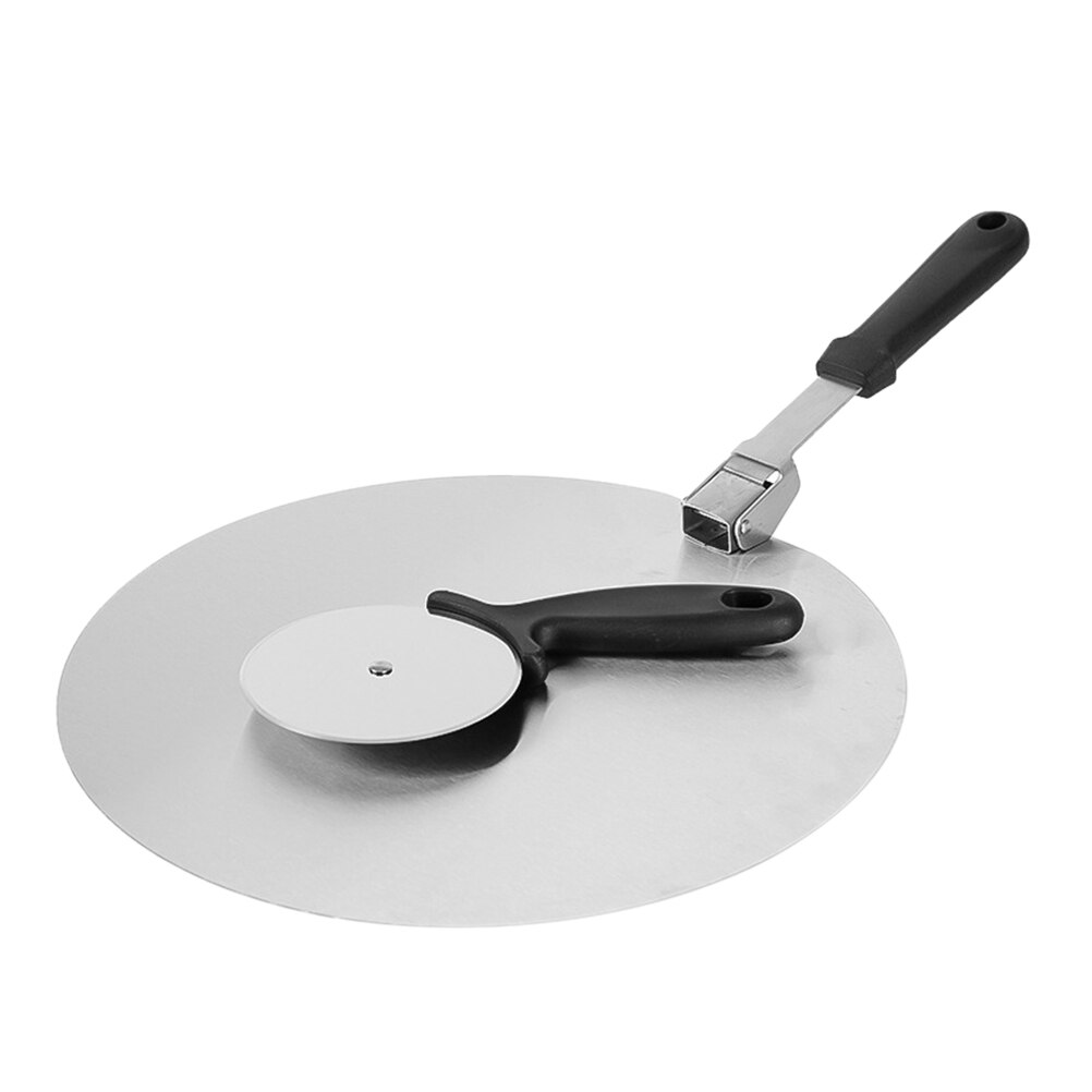 1 Set Pizza Cutter Spatula Stainless Steel Pizza Paddle Pizza Shovel Foldable Round Pizza Cutter Wheel Handheld Pizza Accessory: 30cm
