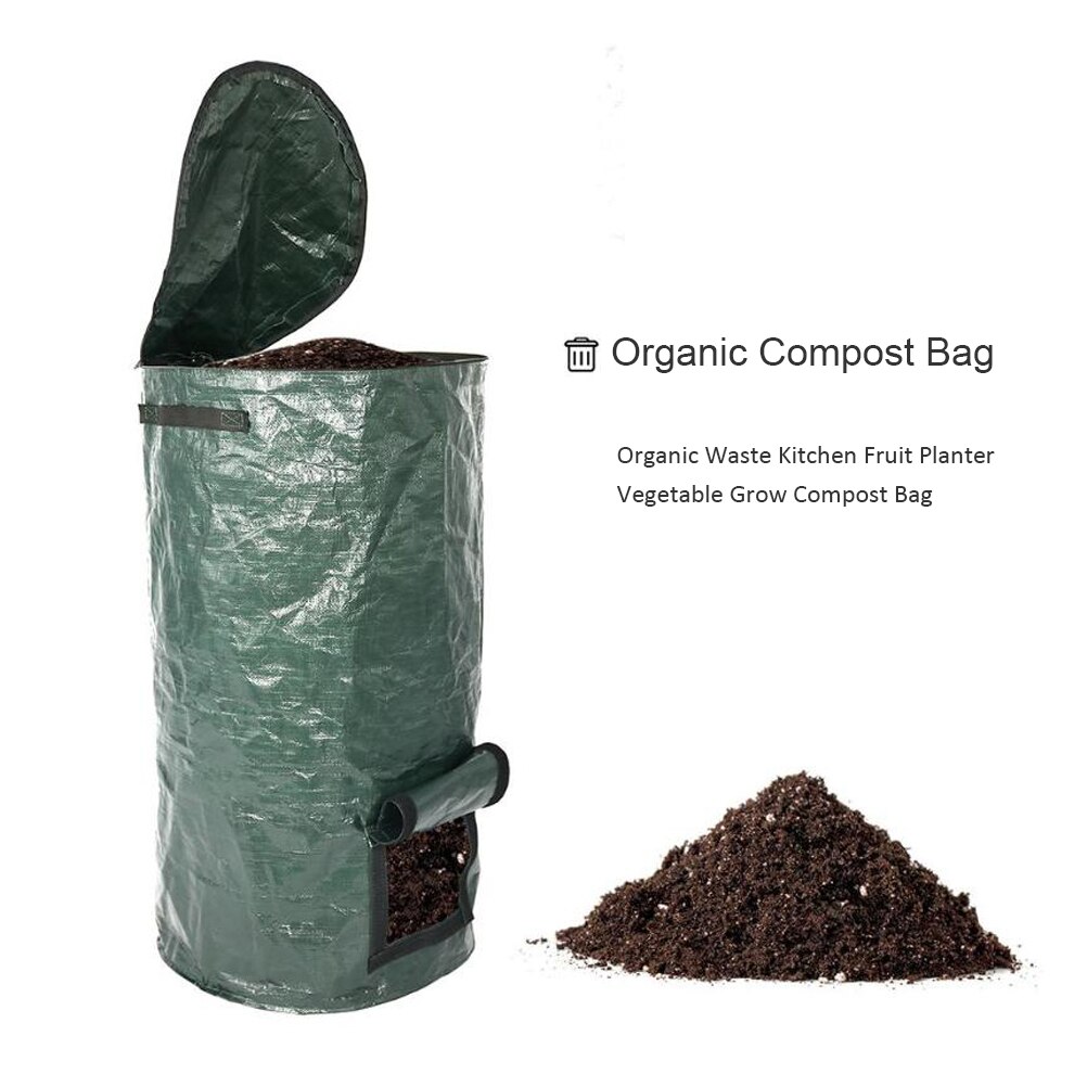 Kitchen Garden Compost Bag Environmental PE Cloth Planter Kitchen Waste Disposal Organic Compost Bag 45*80cm