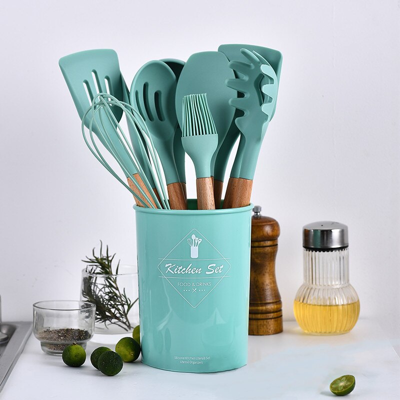 Ustensiles De cuisine en Silicone, ustensiles De cuisine résistants à la chaleur, antiadhésifs, ustensiles De cuisine