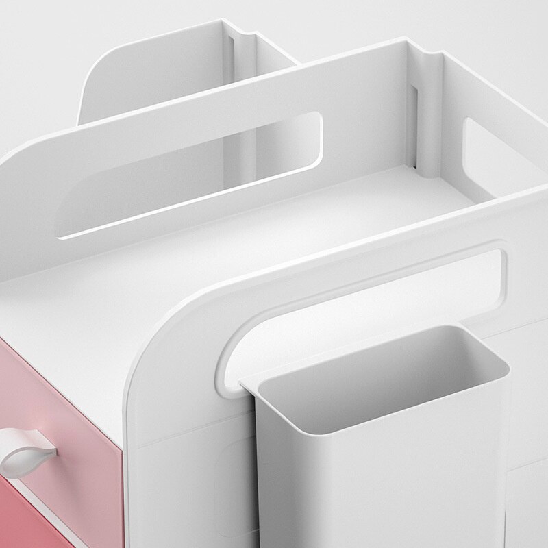 Dresser Organizer For Cosmetics Box Plastic Table Facial Makeup Dust-proof Drawer Rack Bathroom Living Room Storage Container