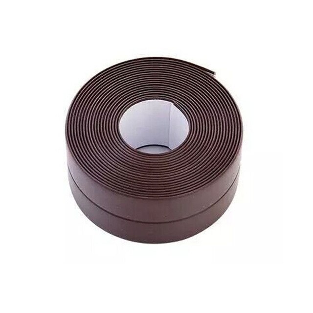 kitchen Sink Waterproof Tape Bath Sealing Strip Tape White PVC Self adhesive Waterproof Wall Sticker Tape Bathroom Kitchen Tapes: Brown