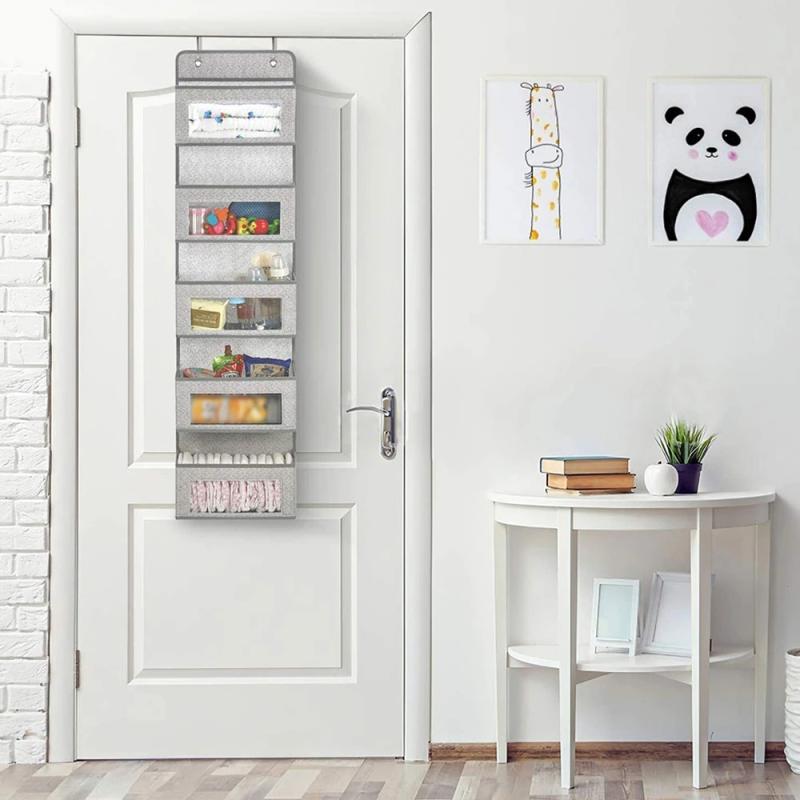 Five-layer Door Hanging Organizer Rack Wall Bag Storage Closet Holder Wardrobe Closet Transparent Storage Clothes Organizer