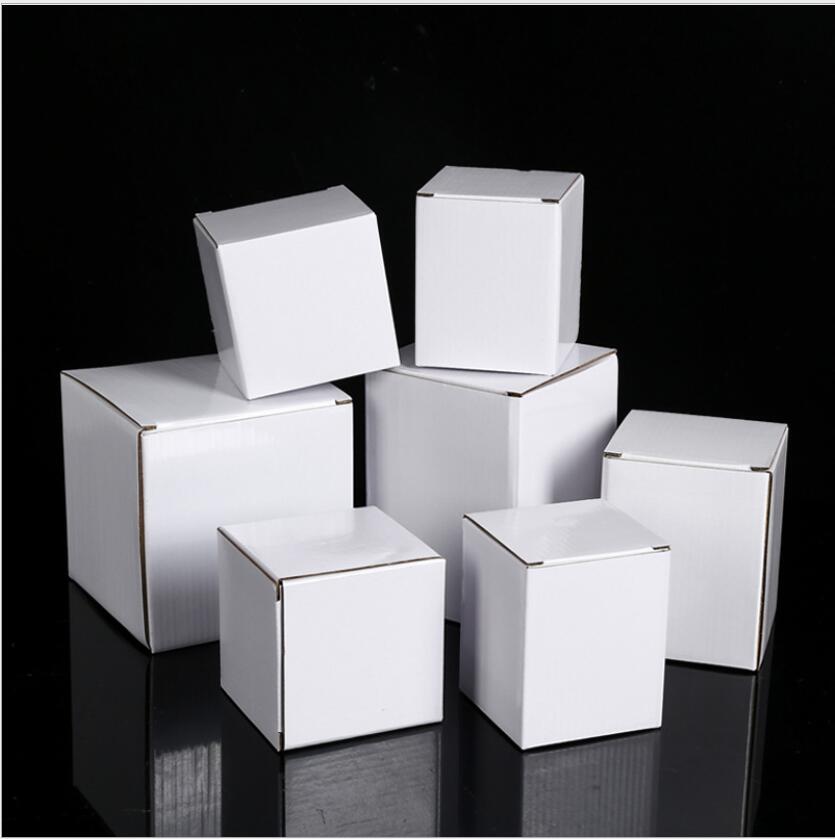 10Pcs White Cardboard Packaging Box Thicken 3 Layer Corrugated Box Paper Courier Box for