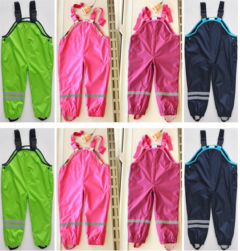 Tijd beperkte Verkoop Unisex Solid Lente Retail Broek Voor En Kinderen Koude Wind Regen Waterdichte Overalls In voorraad