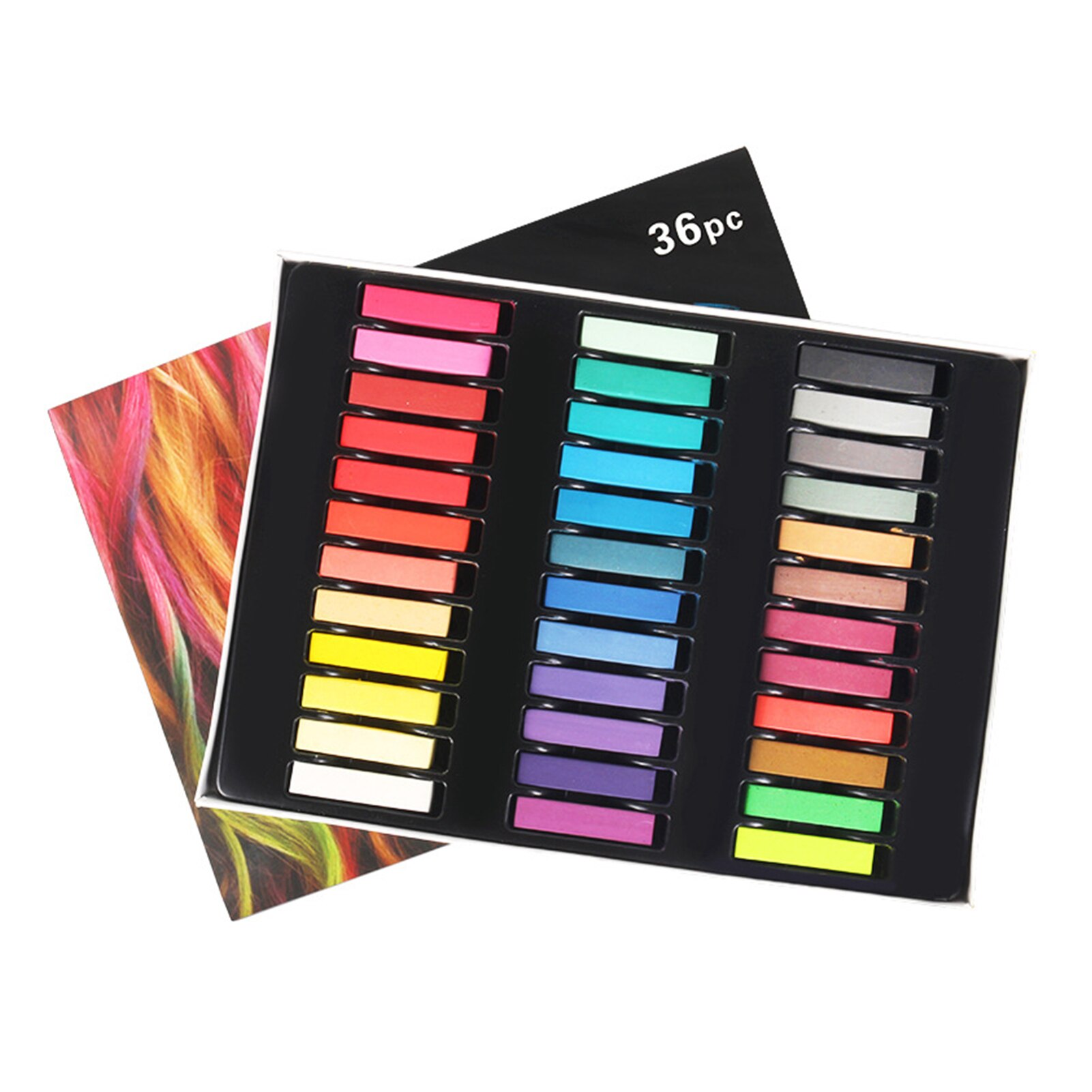 Square Pastel Set 24 Colors Soft Dry Pastel Artist Chalk Pastel Sticks Non Toxic for Office School Art Drawing Painting Supplies: 36 Colors