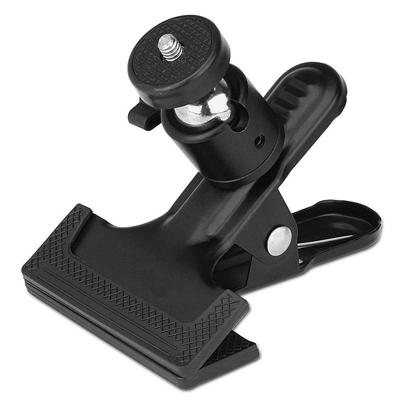 Universal Photography Light Stand Clip Camera Holder Metal Grip Clamp Mount with Standard Ball Head 1/4 Screw For Studio Camera