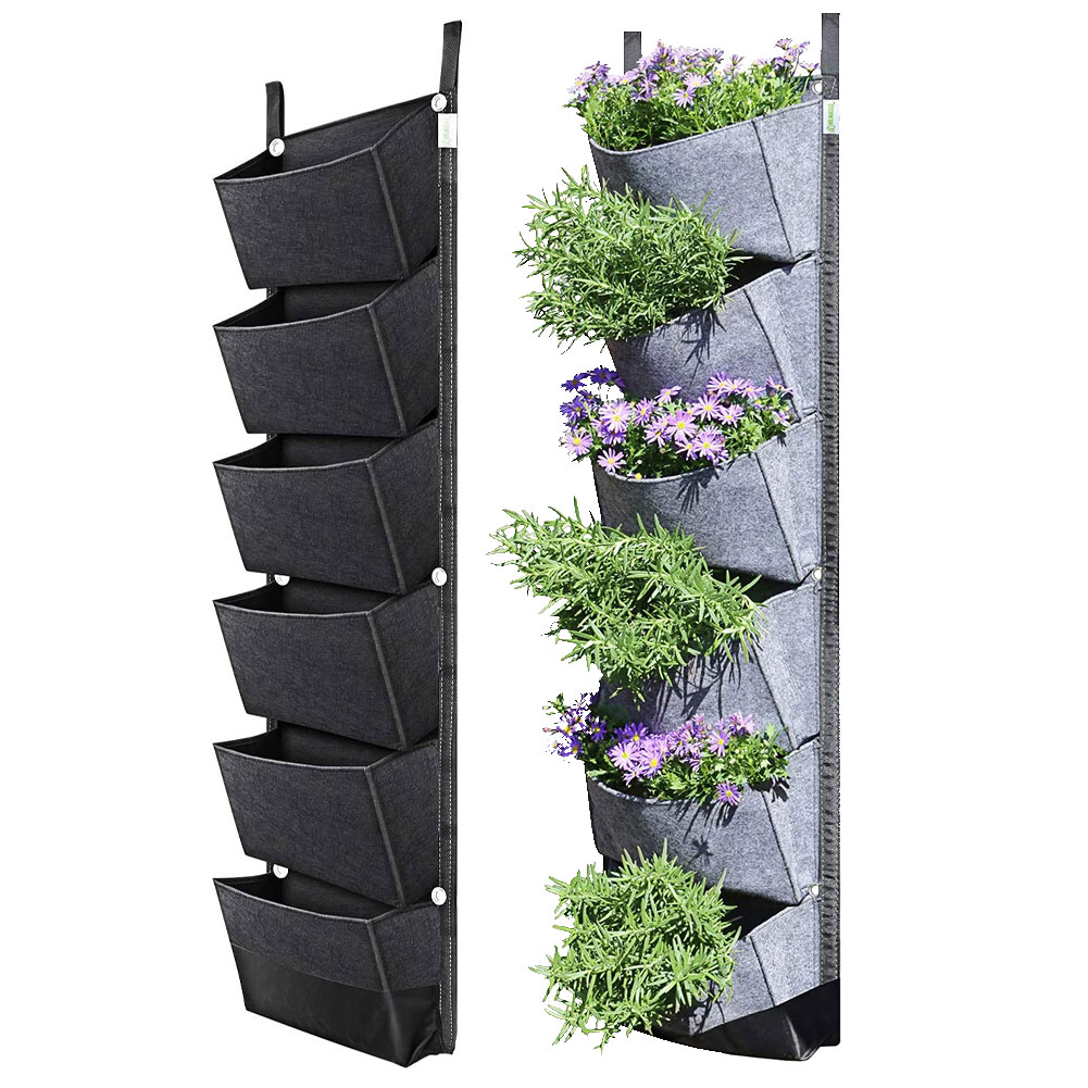 Wall Hanging Green Grow Bag Planter Vertical Garden Vegetable Living Garden Bag Planter Growing Bags Flowers Supply