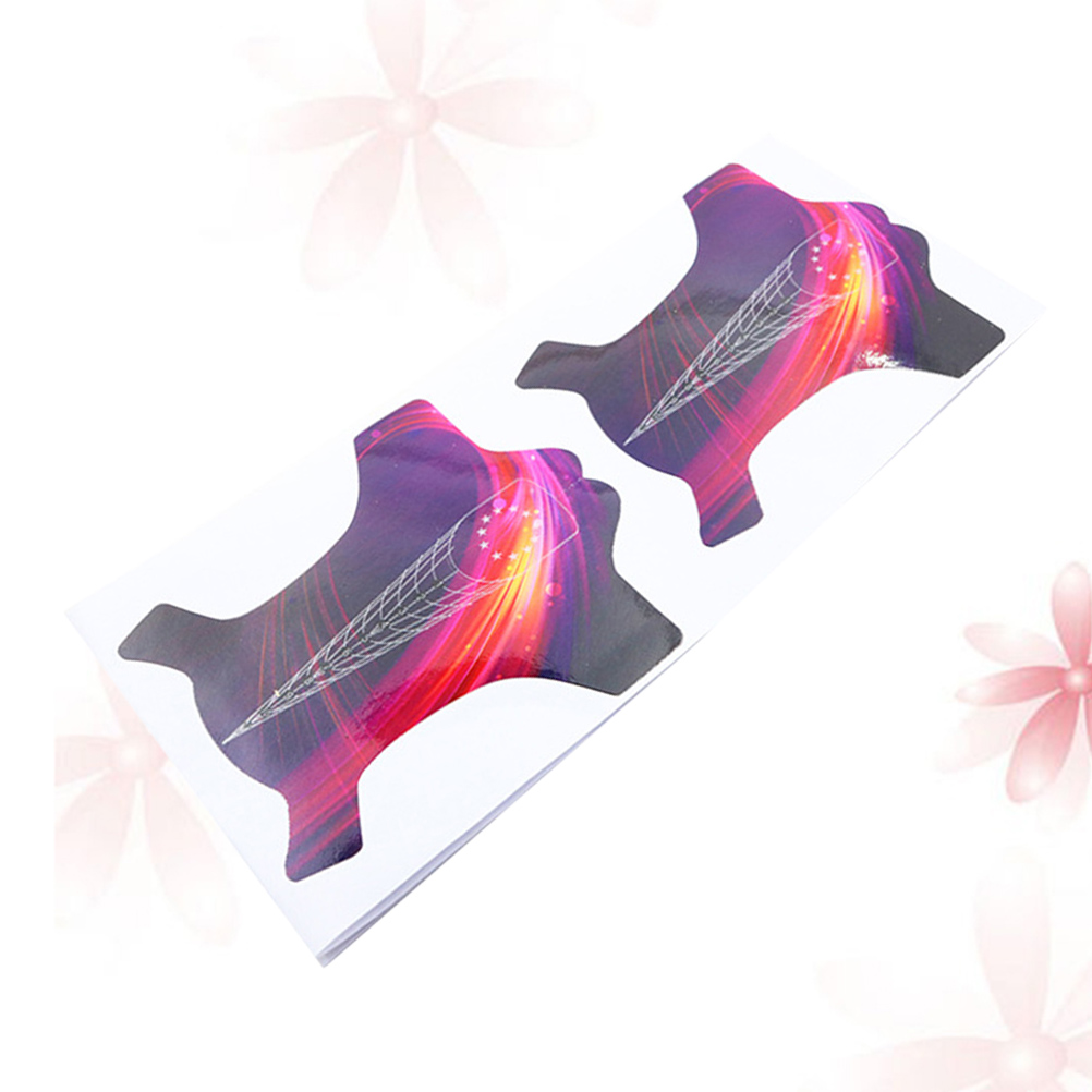 100pcs Nail Form Sticker Nail Art Tip Nail Extension Guide Self-Adhesive Form