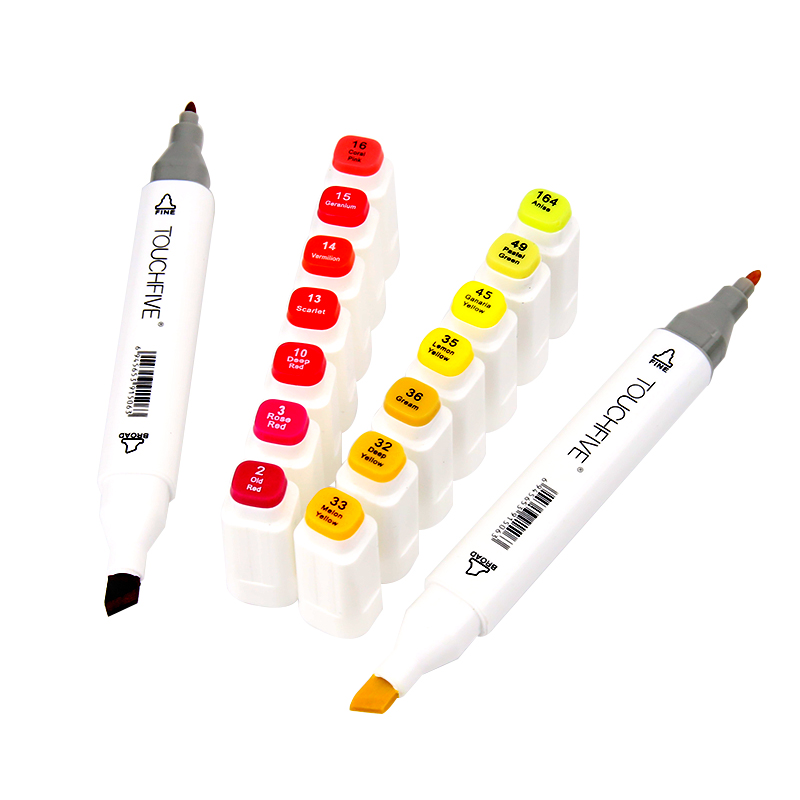 TouchFIVE 60/80/108/168 couleur feutre-pointe marqueurs Manga dessin marqueurs stylo à base d'alcool croquis huileux double brosse stylo Art fournitures