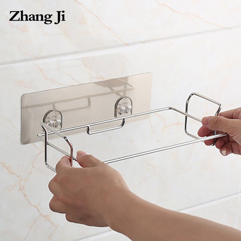 Zhangji Garbage Bags Holder Shelf Stainess Steel for Kitchen Cabinets Doors and Cupboards durable and traceless trash bag holder