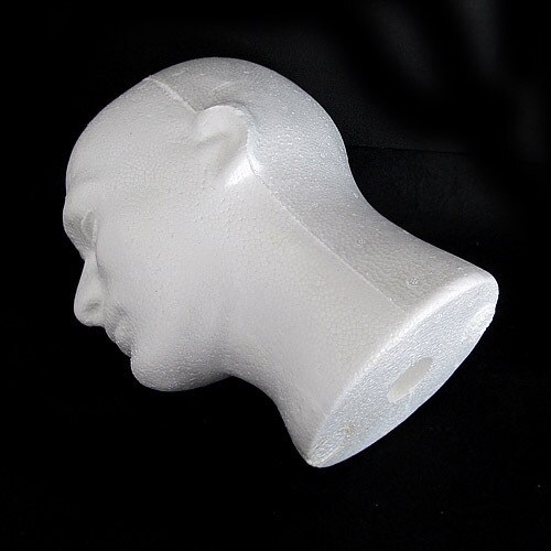 Manikin Styrofoam Mannequin Male Head Foam Model Wig Hat Glasses Display Stand