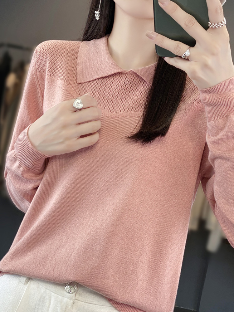 Mode Nieuwkomers Zijde Katoen Dames Trui Lange Mouw Peter Pan Kraag Truien Gebreide Jumper Dameskleding Bovenkleding