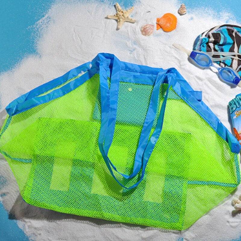 1Pc Plastic Accepteren Mesh Zak Netwerk Pakket Quick Tassen Buitenshuis Strand Zand Speelgoed Voor Kinderen Grappige Baby Zee Opslag marine Ballen