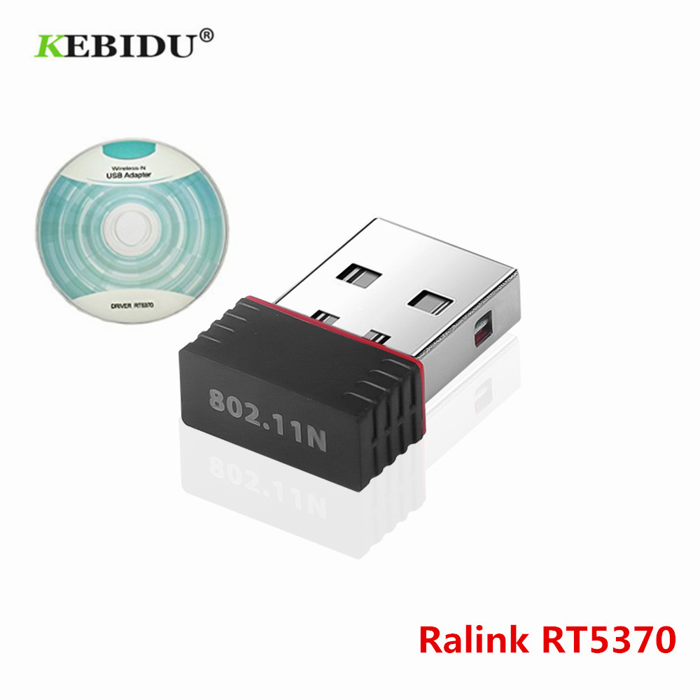 KEBIDU Ralink RT5370 150Mbps USB 2.0 WiFi Adapter Wireless Network Networking Card 802.11 b/g/n 2.4GHz LAN Adapter