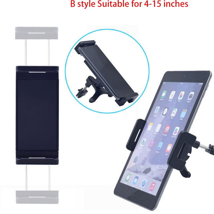 4-15Inch Adjustable Universal Car CD Slot Mobile Phone Tablet Car Holder Stand For IPAD Phone Tablet Mount Holder: black 4-15in