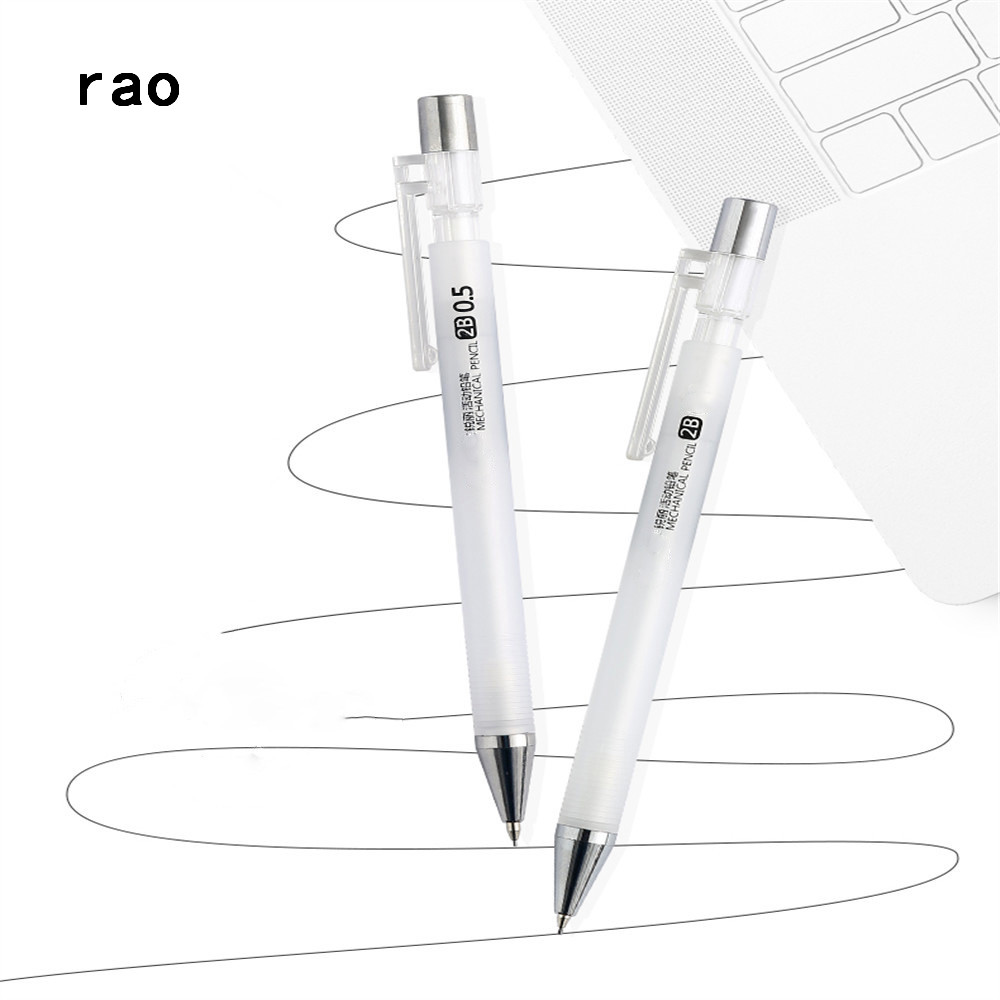 Transparent white 482 Mechanical Pencil School office Sketch drawing pens art Automatic Pencil