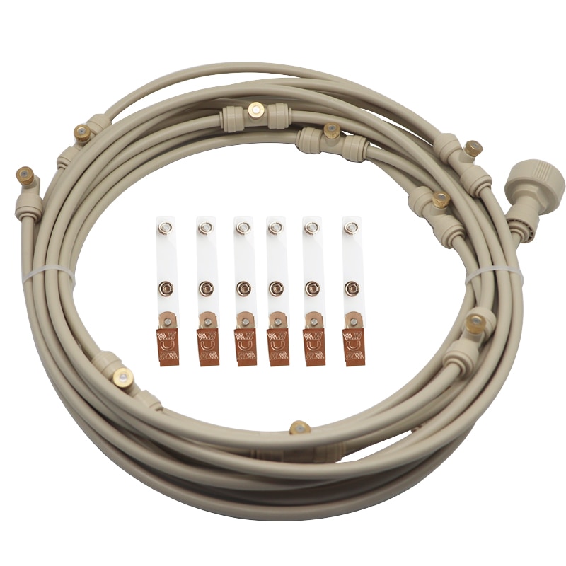 L306 6m slangar 6 st dimma sprinkler utomhus trädgård dimma kylsystem dimmunstycke sprinkler vatten kit system