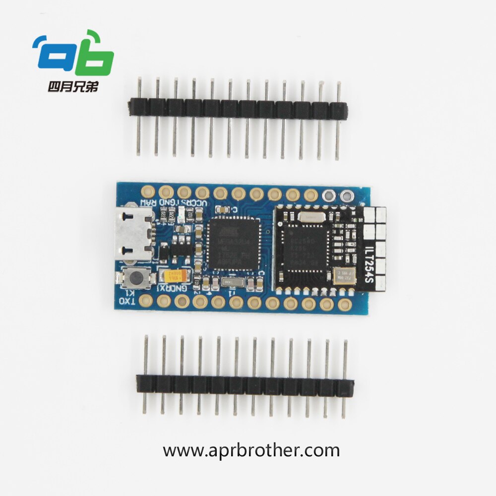 Blueduino rev 2 arduino dev board ble 4.0 med lipo oplader og microusb kabel