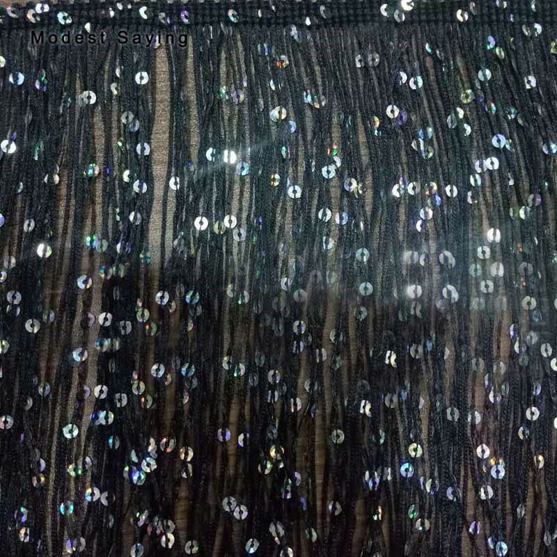 Paillettenband Schwarz - 100 Yards Glitzer Für Bastelprojekte