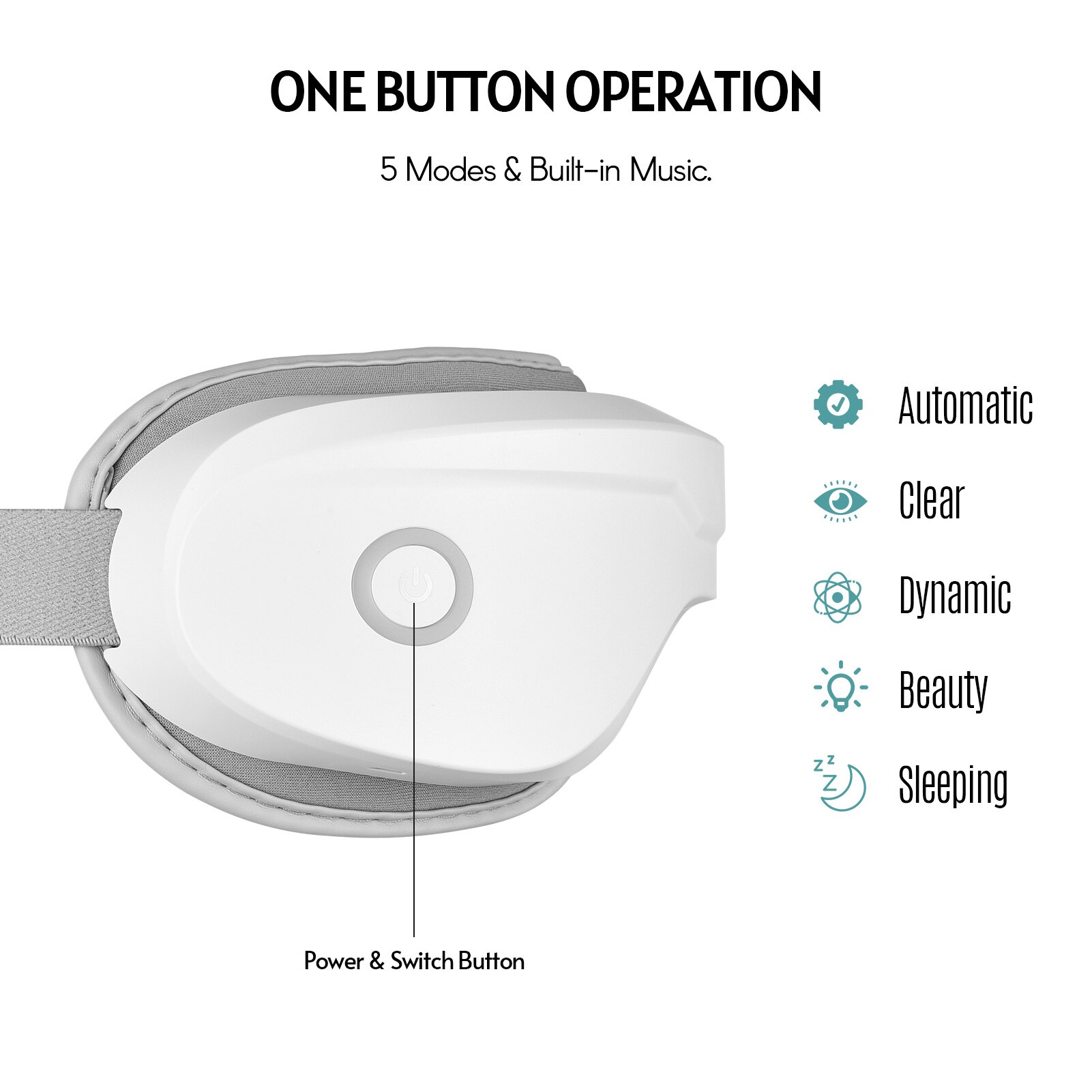 Eye Massager Eyes Therapy Massager with Heat Air Vibration Music for Relieve Eye Strain Dry Eyes Improve Sleep Eyes Care Machine