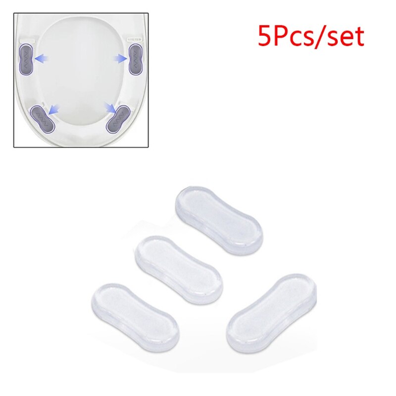 517A 5 Pieces Toilet Seat Bumper Siliconen Rubber Grandado