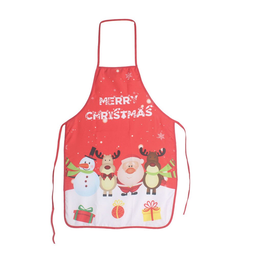 Feliz Navidad delantales niños adultos Santa Claus muñeco de nieve delantales de cocina la cena de para el hogar año suministros de repostería para Cocina: Caqui oscuro