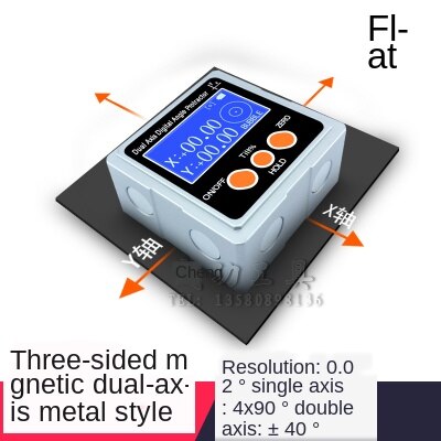 High precision digital display level angle meter double axis digital display angle meter XY axis level