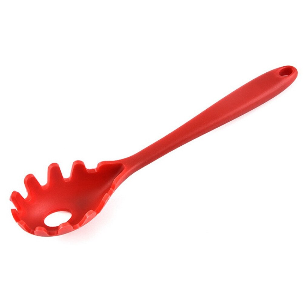 Siliconen Pasta Noodle Lepel Pasta Scoop Vergiet Noodle Spaghetti Pollepel Slot Lepel Nylon Vergiet Keuken Gadget Eco Vriendelijke: Red