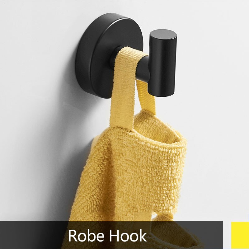 matt Geschwärzt Schlecht Hardware- einstellen Kleid Haken Einzigen Handtuch Bar Papier Halfter Schwarz Schlecht Zubehör Edelstahl: Kleid Haken