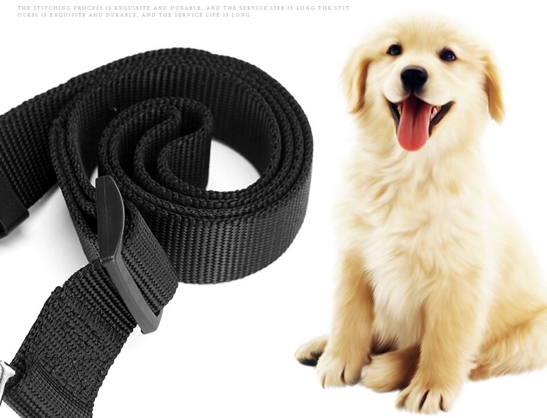 Cinturón de seguridad para coche o mascota, cinturón de seguridad para perro, arnés para cachorros con Clip de plomo, suministros para collares de perros y mascotas, dispositivos de tracción automática con palanca de seguridad