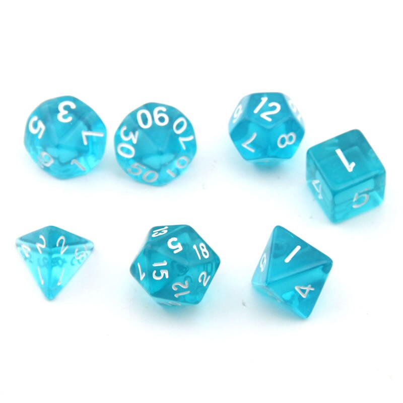 7PCS/SET Polyhedral Digital Dice Mixed D4 D6 D8 D10 D12 D20 DND Dice for RPG Role Playing Board Games