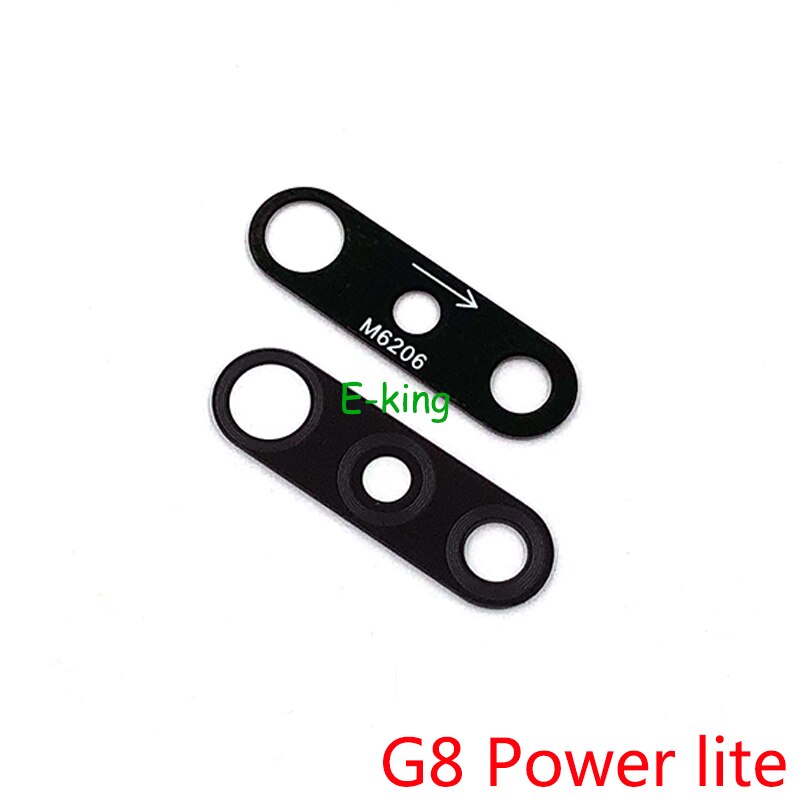Lente de Cristal de cámara trasera, funda para Motorola Moto G8 Plus Play Power Lite con pegatina adhesiva, piezas de repuesto, 100 Uds.