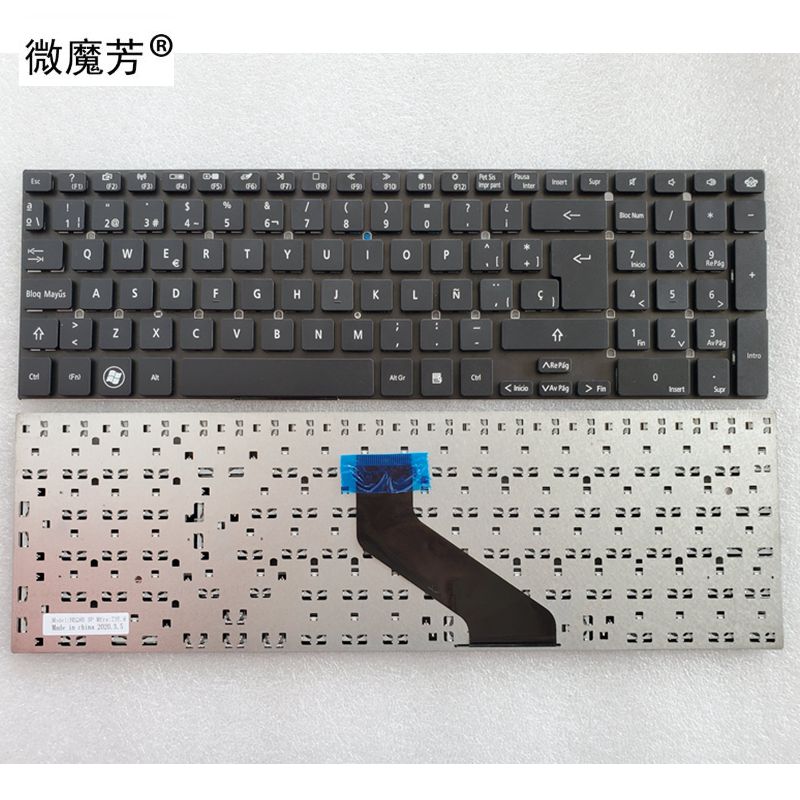 Spanish Latin Keyboard for Gateway NV52L NV55S NV56R NV57H NV75S NV77H MS2397 TSX66