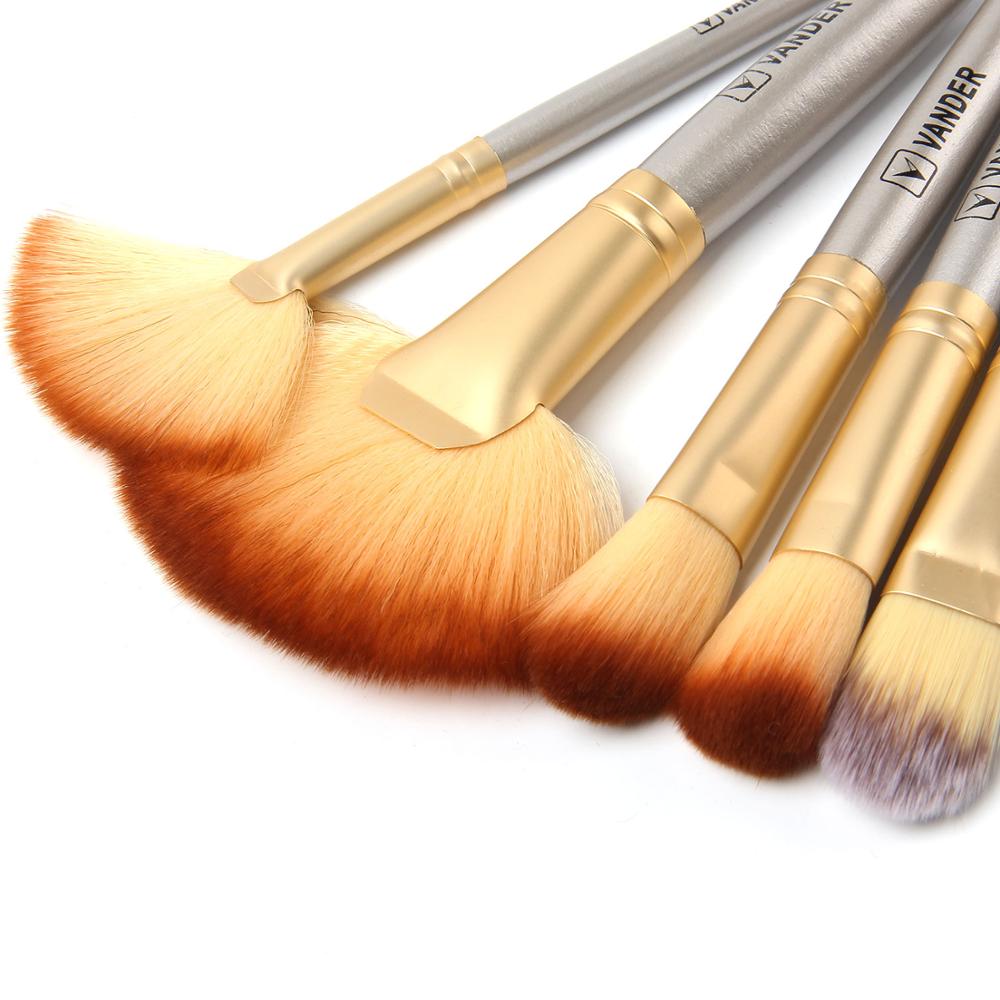 Vanderlife 24pcs Makeup Brushes Set 6 Colors Beauty Cosmetic Make Up Tools Foudation Eyeshadow Brush Set With Case
