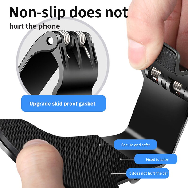 360 stopni panel uchwyt samochodowy telefon uchwyt robić smartfona podstawka strąk telefon wsparcie automatyczny stojak na telefon komórkowy stojak z kartami parkingowymi