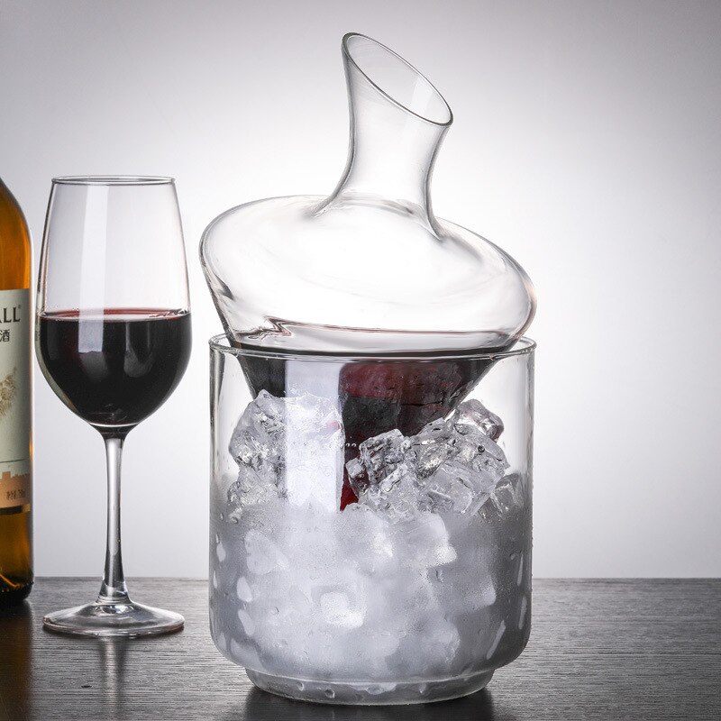 Carafe à décanter de luxe de 1000ML, verres de Champagne de Brandy et de vin rouge en cristal faits à la main, dispositif de retenue de pour Bar