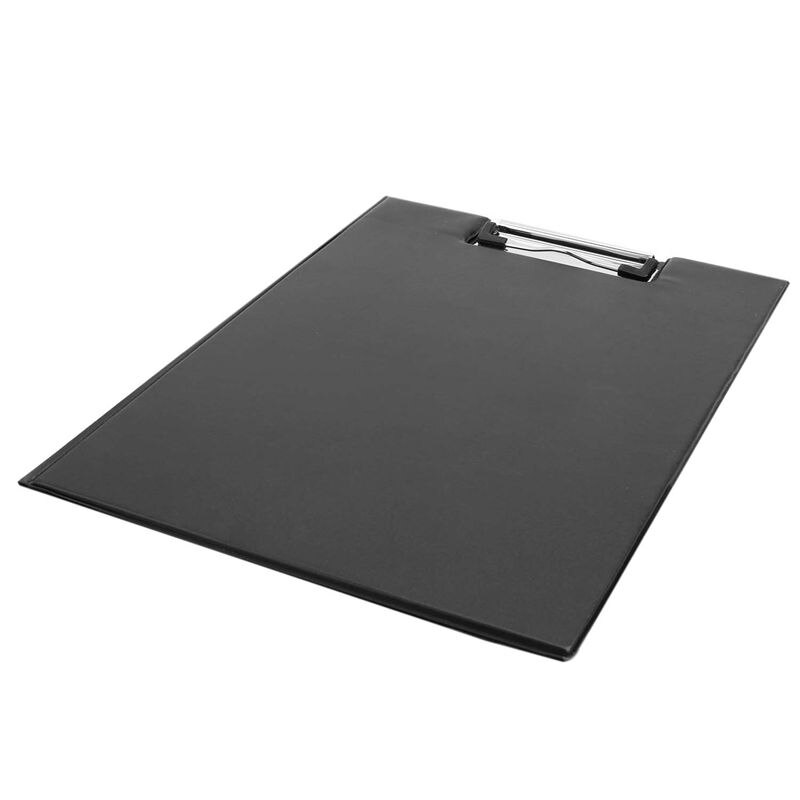 A4 Clipboard Foolscap Fold-Over Office Document Holder Filing Clip Board, Black Quantity:1