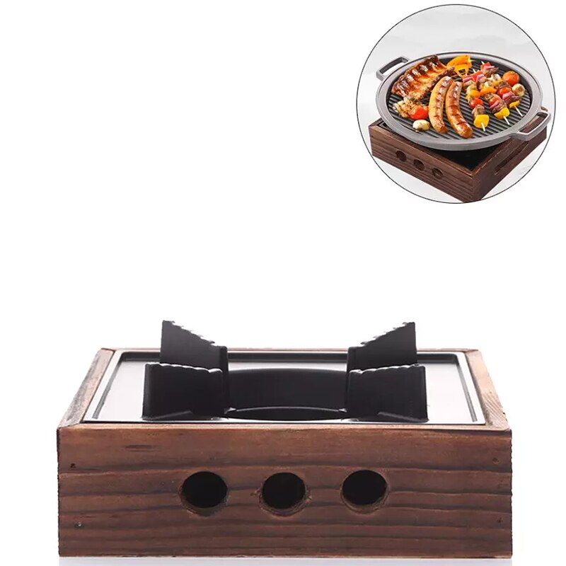 Portable Cooking Grills Aluminum Alloy Square Commercial Solid Stove Household Old Dry Stew Pot