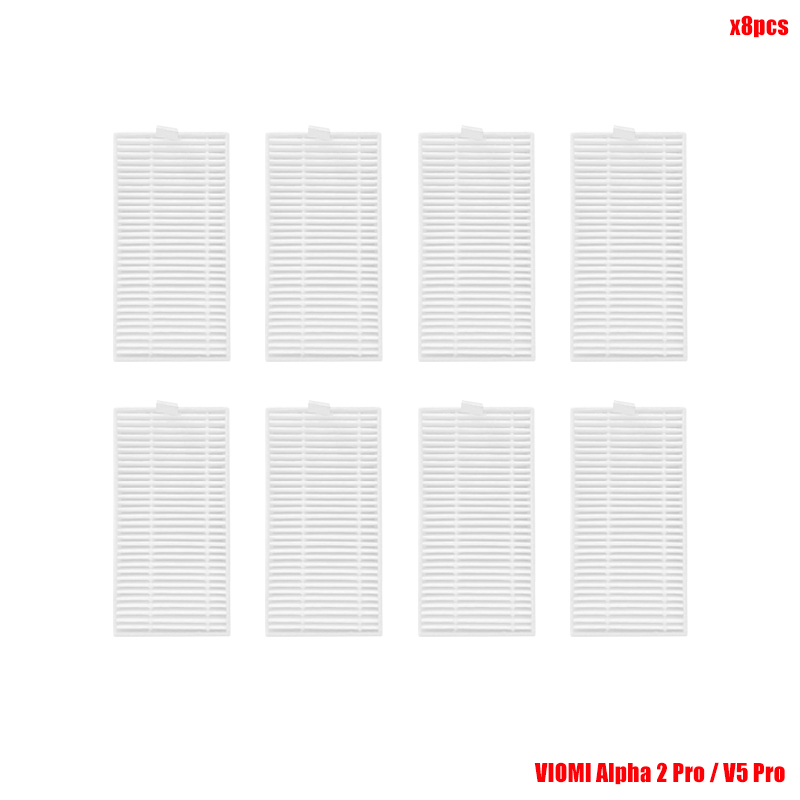 Pièces de rechange pour aspirateur robot Viomi Alpha 2 Pro / V5 Pro, brosse à rouleau, sac à poussière, vadrouille, chiffons, brosse latérale, filtre Hepa
