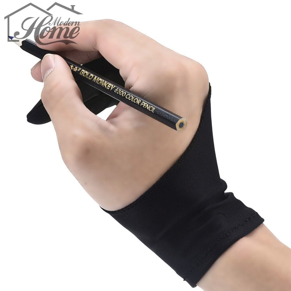 2 stücke Zeichnung Handschuhe Anti-fouling Künstler Handschuh Für Alle Grafiken Zeichnung Tablet Schwarz 2 Finger Sowohl Für Rechts links Hände Frei Größe