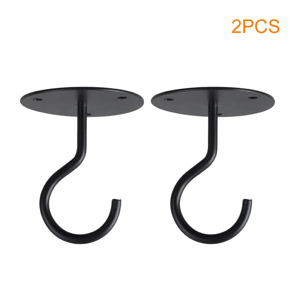 2 stuks zware plafondhaken voor binnen en buiten, voor het ophangen van planten, aan de muur te bevestigen, ijzeren lantaarnhanger voor de woonkamer, roestvrij