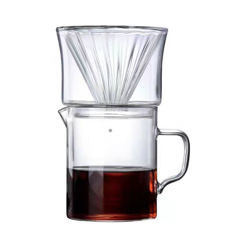 Cold Brew Straight Simple Glass Coffee Cup Sharing Pot Suitable for Handmade Coffee Extraction Exquisite Coffee Pot