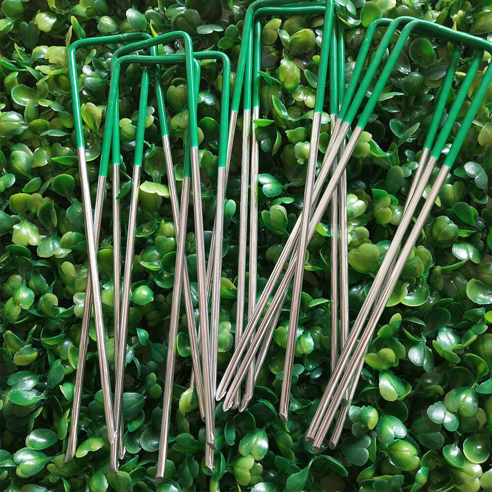 10pcs Anti Rust Bevelled Ends Tool Artificial Turf Pin Fastener Penetrate Fixed Pegs Reusable Heat Resistance U Shape Garden